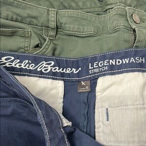 Women’s 16 Eddie Bauer Blue Stretch Shorts & Gap Cargo Short Bundle